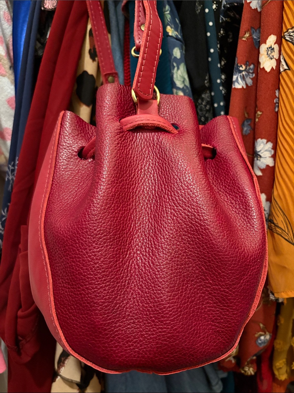 Portland Leather Goods | Nest Bucket Bag | Orchid - Picture 3 of 16